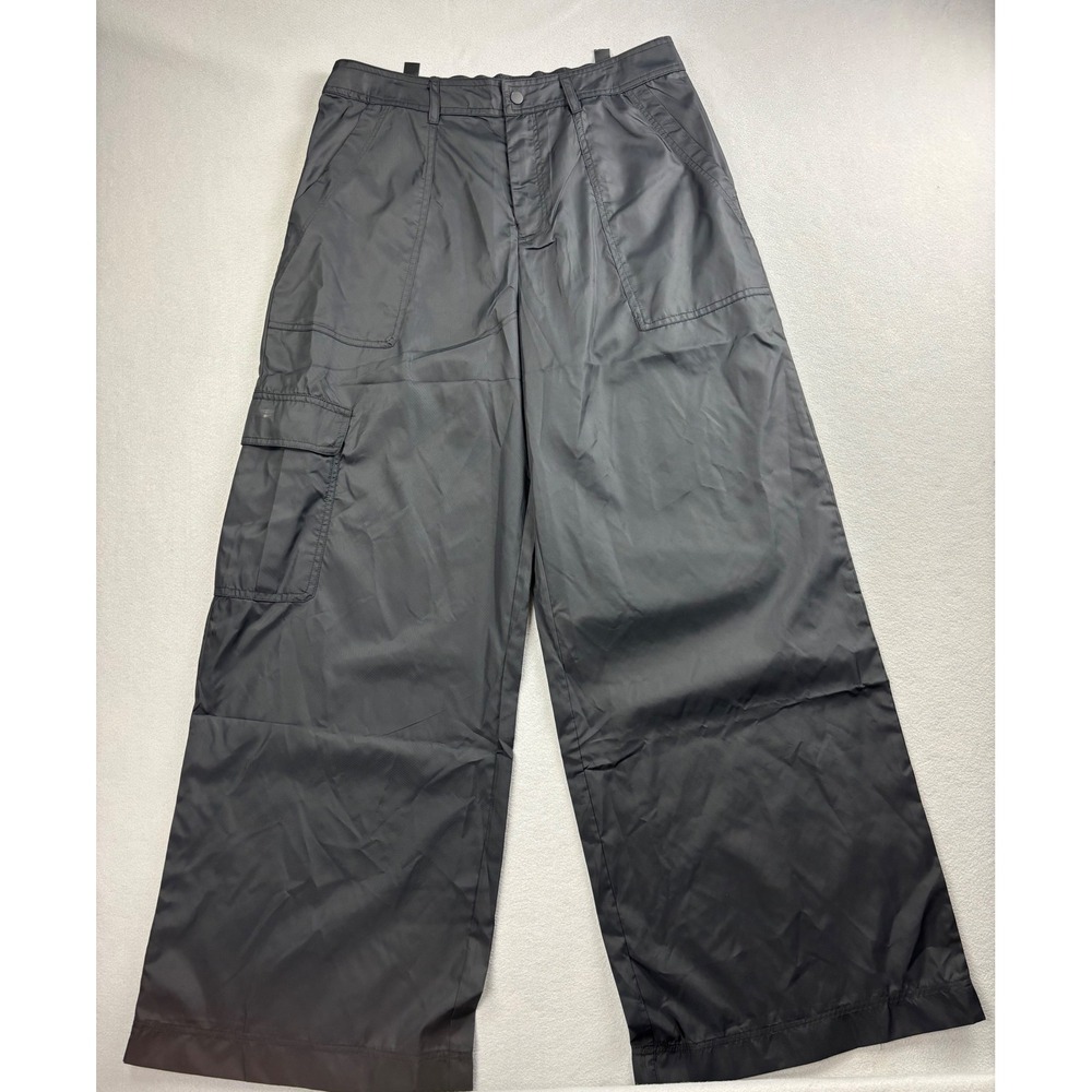 Fabletics Men Cargo Wide Leg Pant Size L NWT Black Water Resistant Lightweight